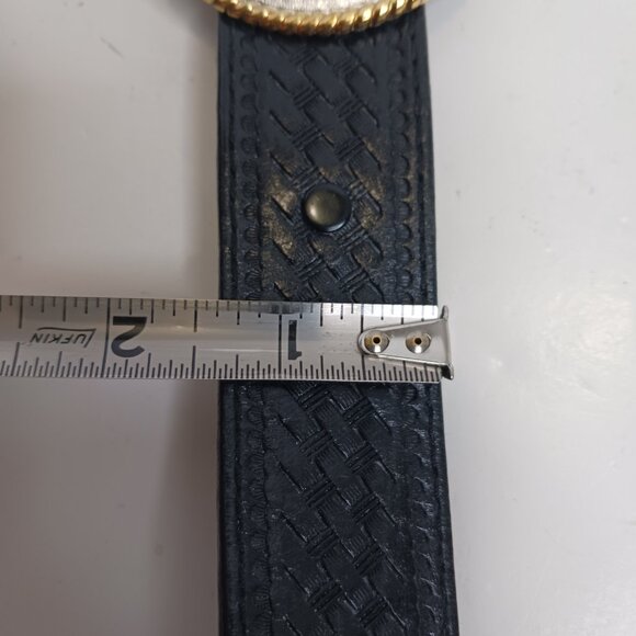 Nocona Vintage Buckle Men's Black Belt 42 x 105 - Picture 7 of 8